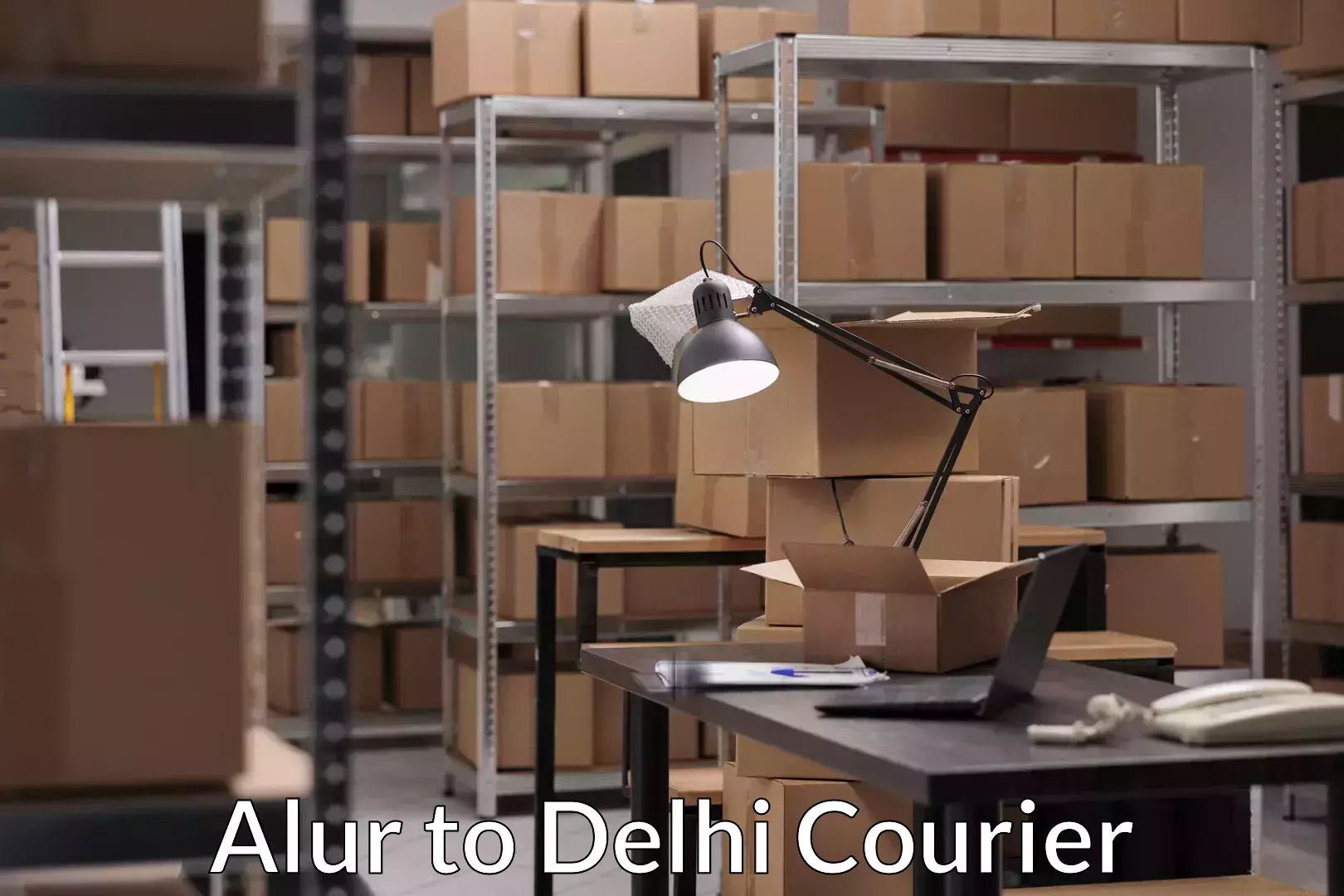 Courier service efficiency Alur to Delhi