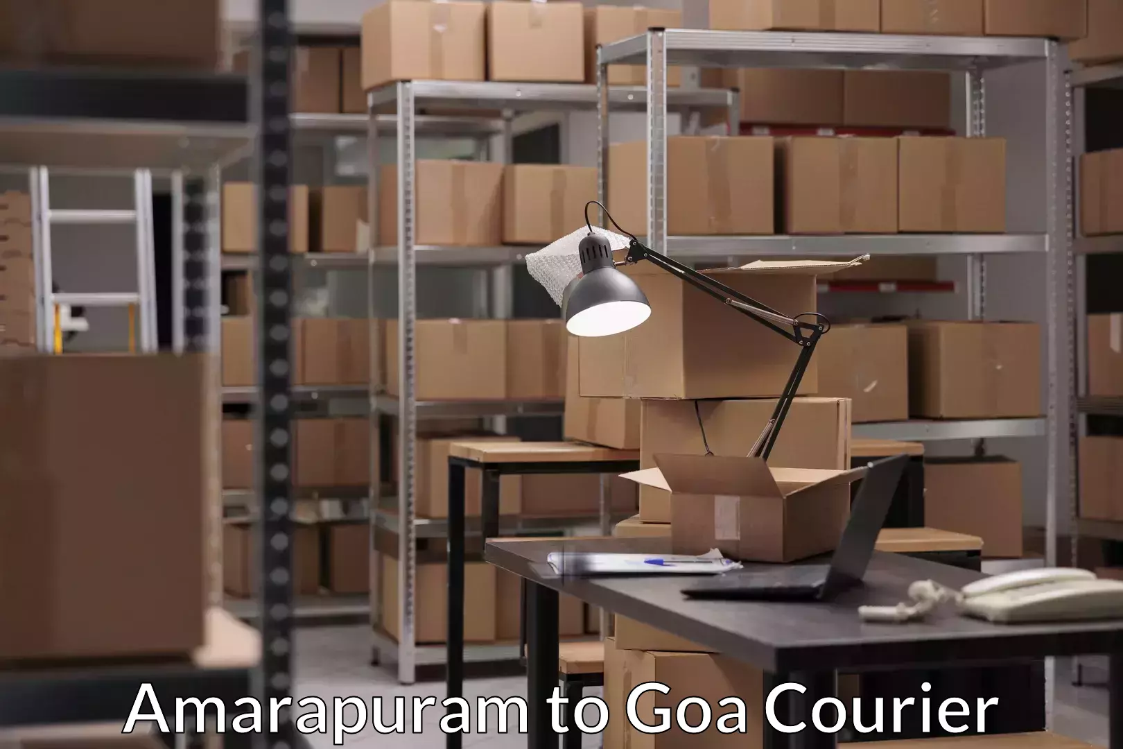 Cargo courier service in Amarapuram to Goa University