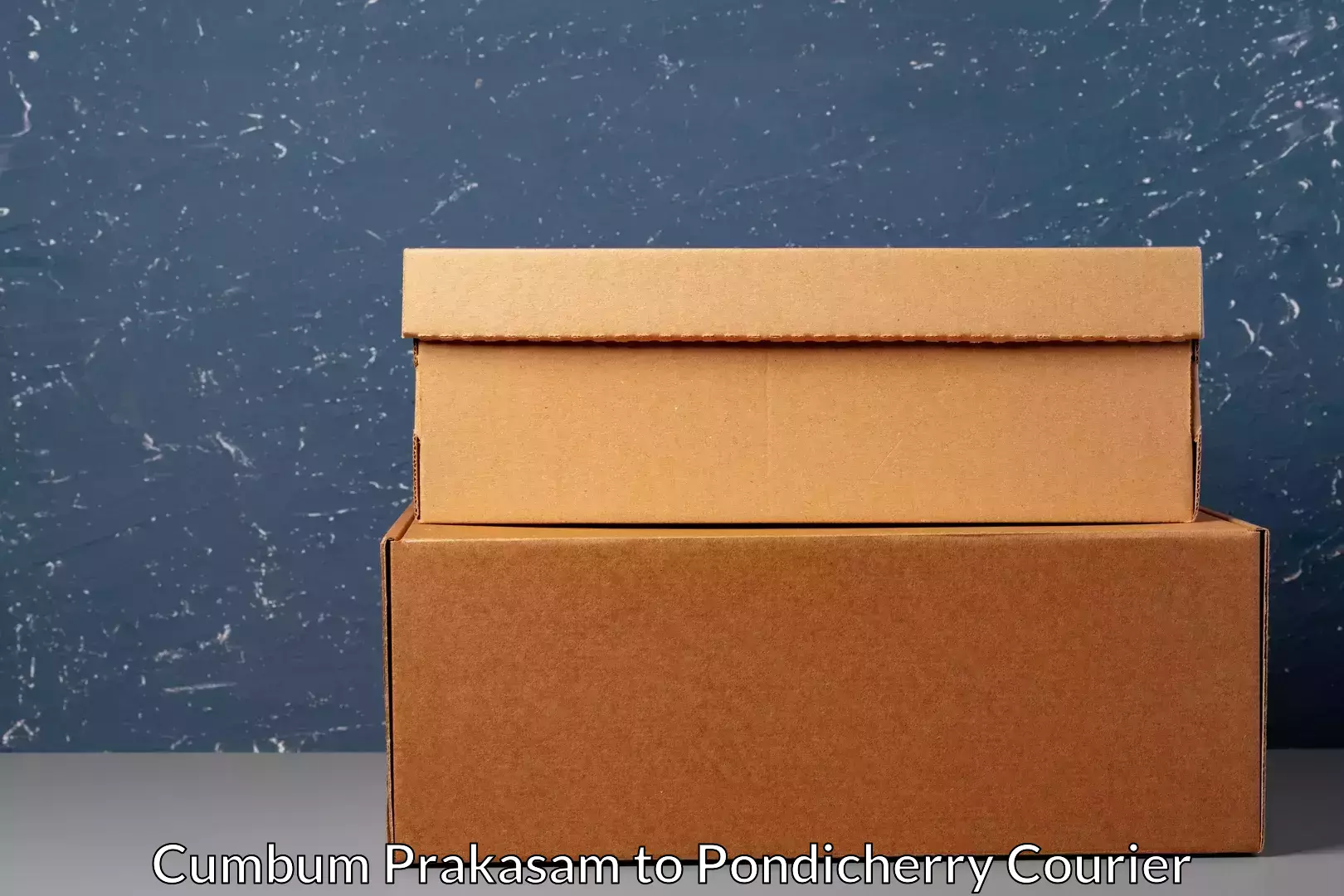 Custom courier packaging in Cumbum Prakasam to Pondicherry