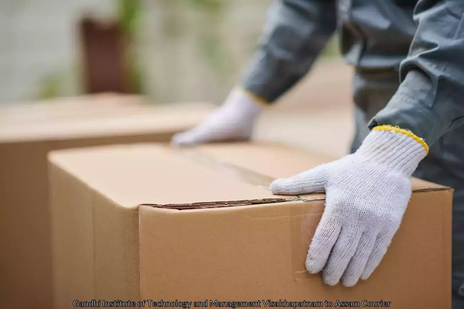 Sustainable courier practices Gandhi Institute of Technology and Management Visakhapatnam to Dibrugarh University