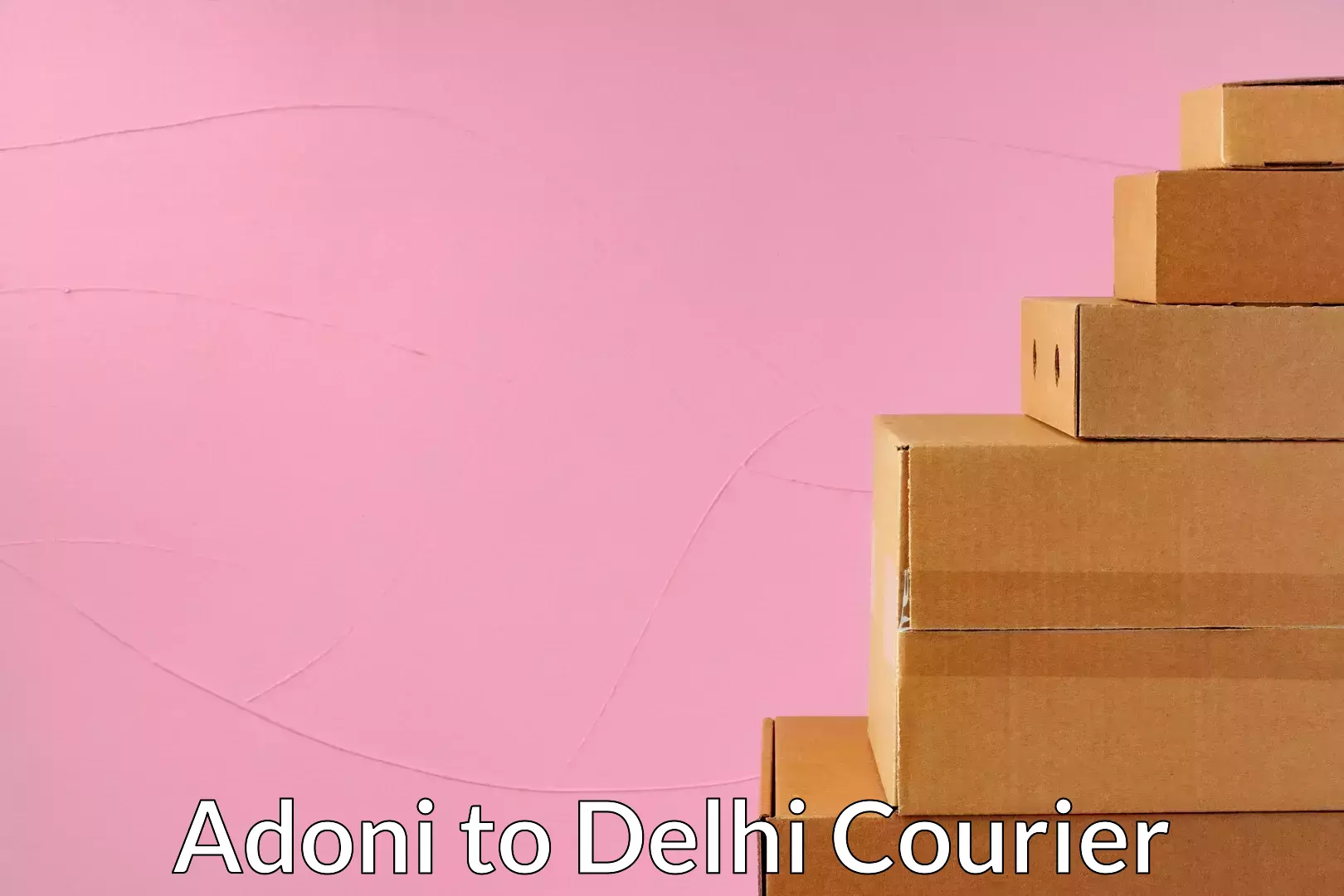 High-capacity parcel service in Adoni to Delhi