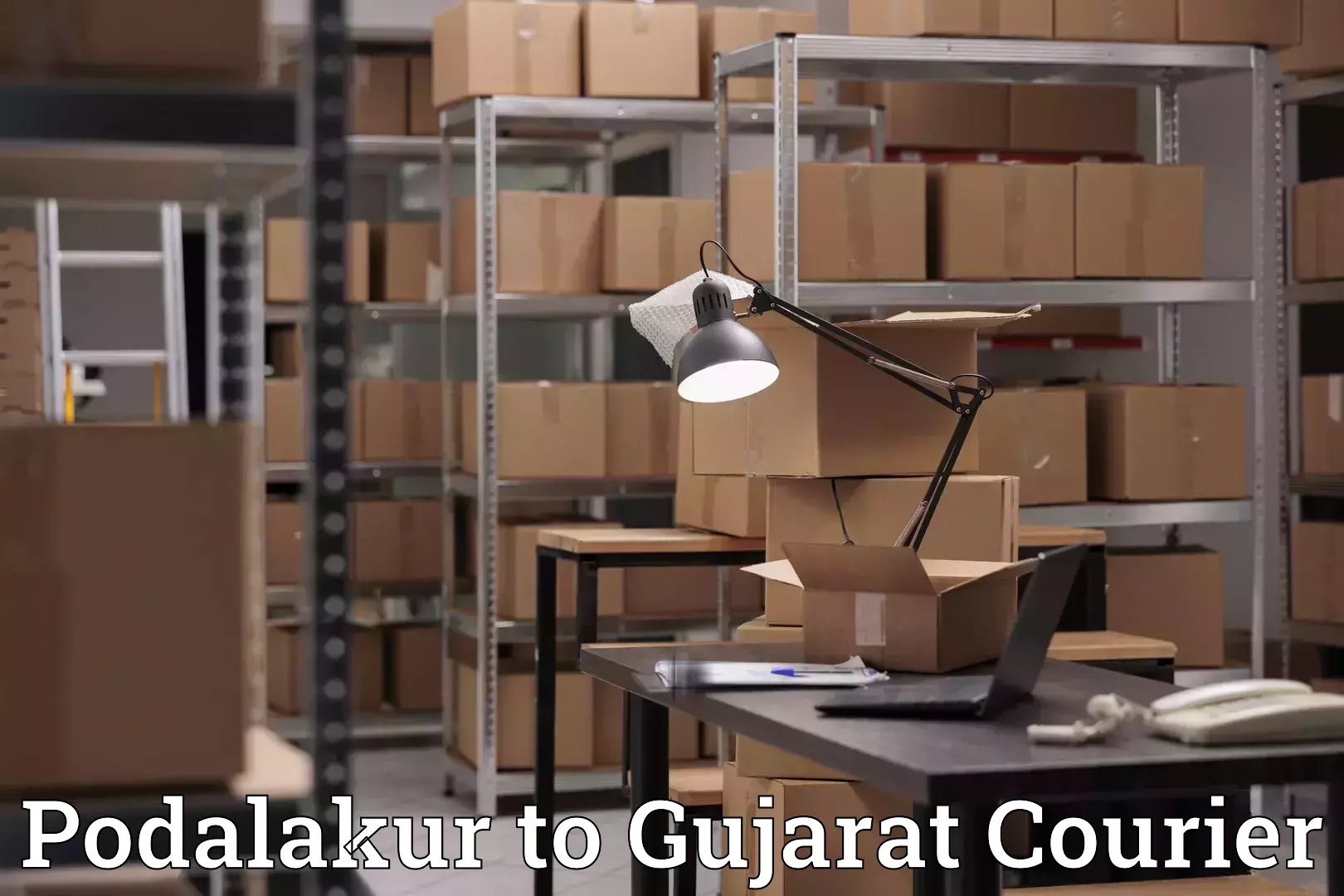 Efficient home goods movers Podalakur to Dahej