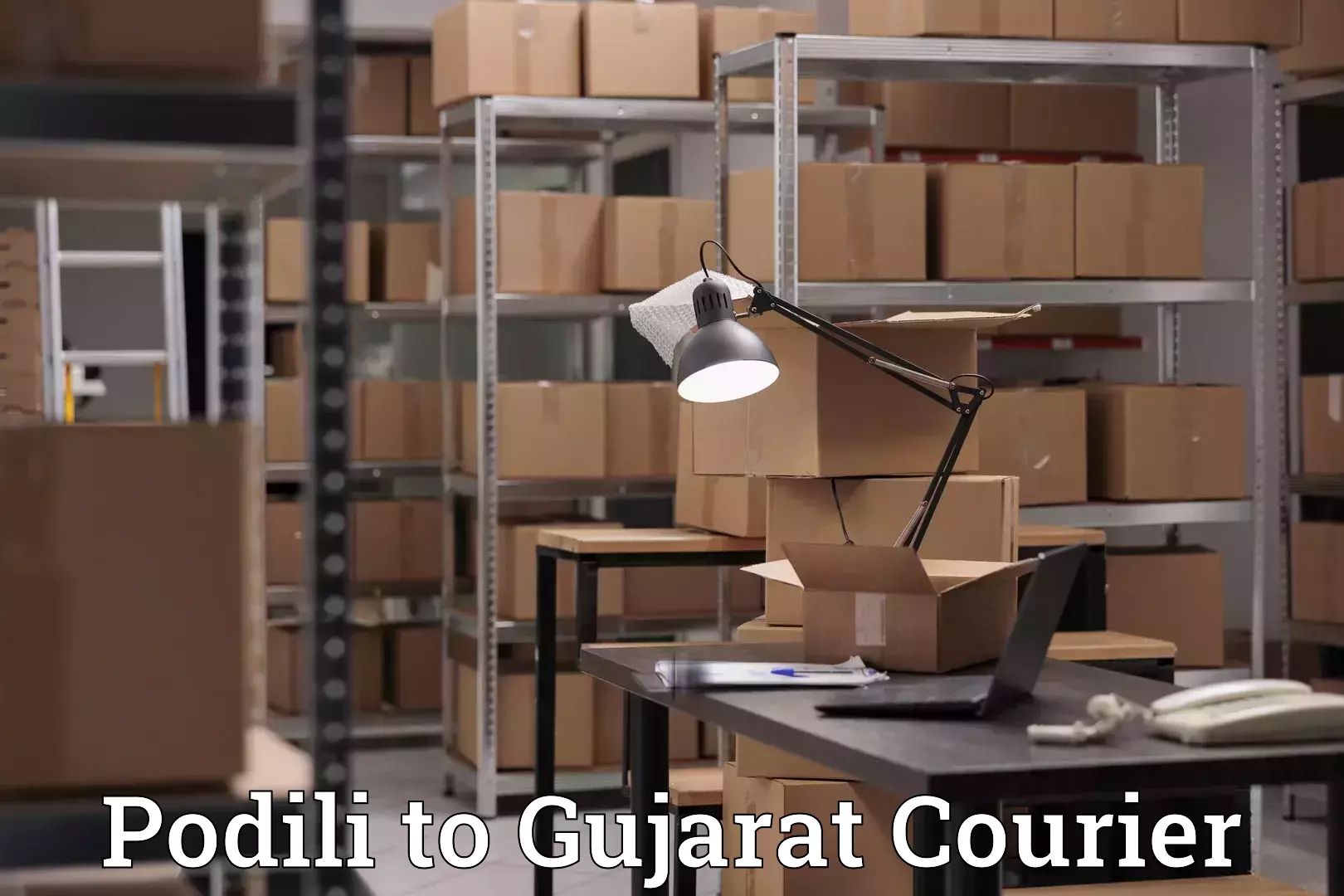 Furniture moving experts Podili to Gujarat