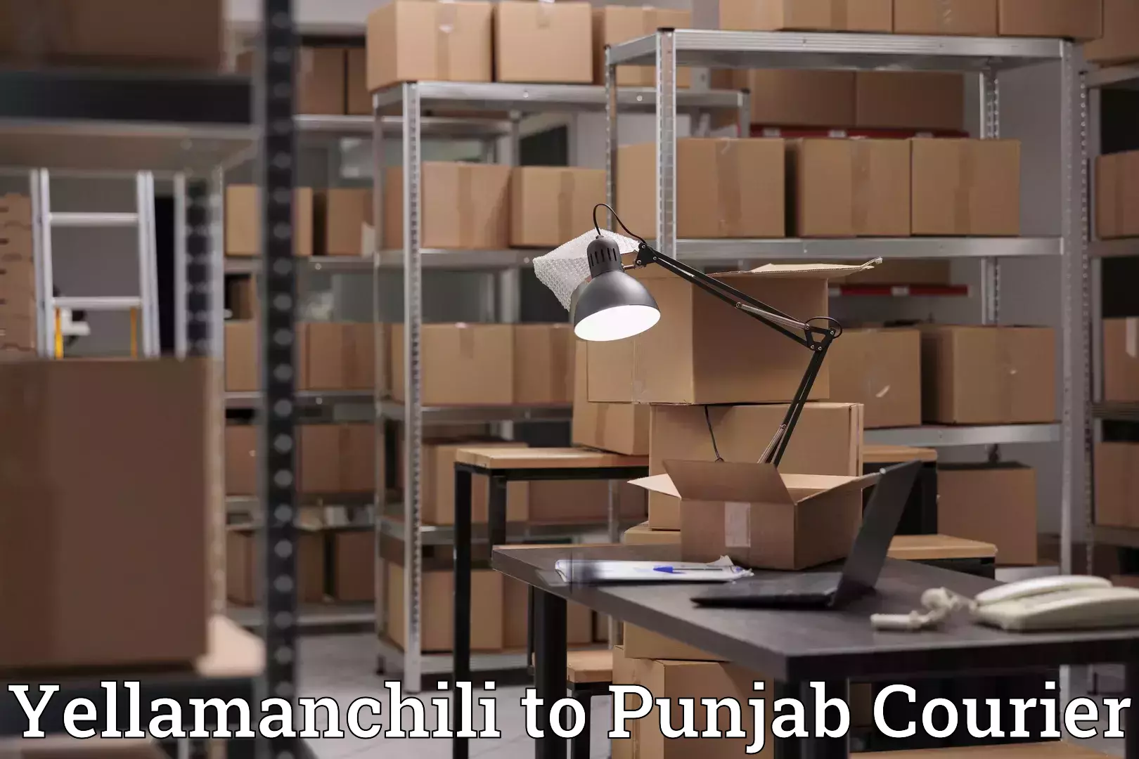 Household goods movers Yellamanchili to Central University of Punjab Bathinda