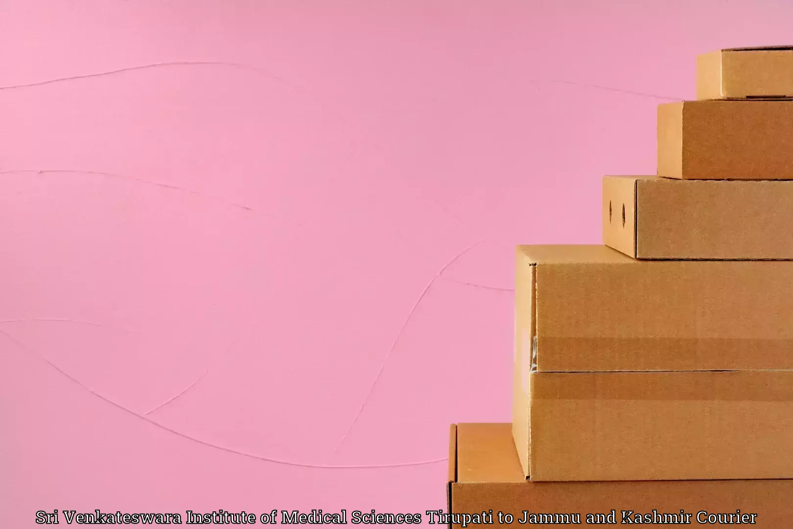 Skilled furniture movers Sri Venkateswara Institute of Medical Sciences Tirupati to University of Jammu