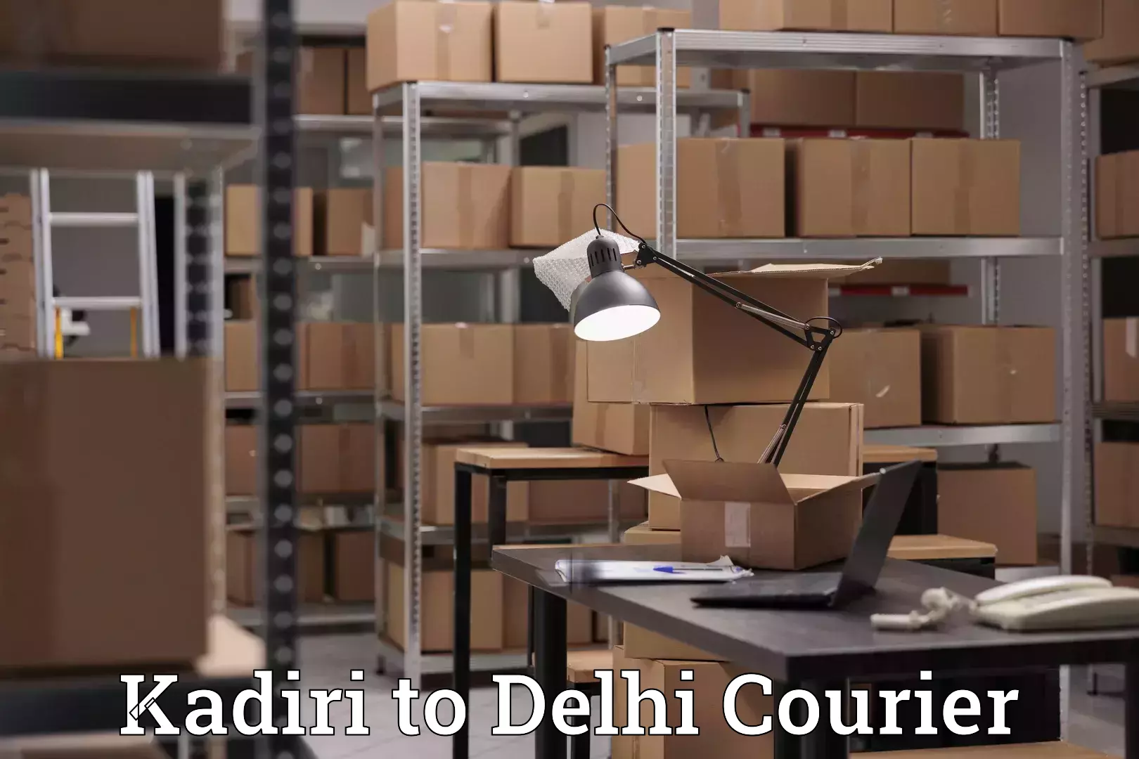 Personalized luggage shipping Kadiri to IIT Delhi