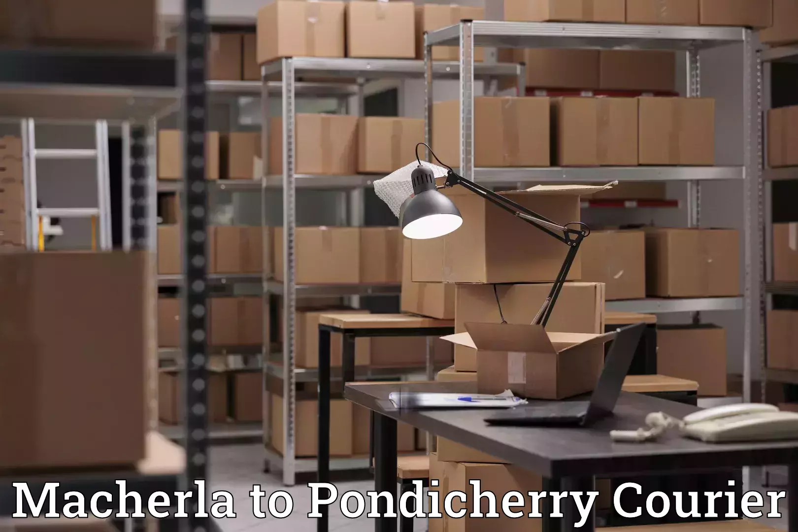 Baggage courier advice Macherla to Pondicherry University