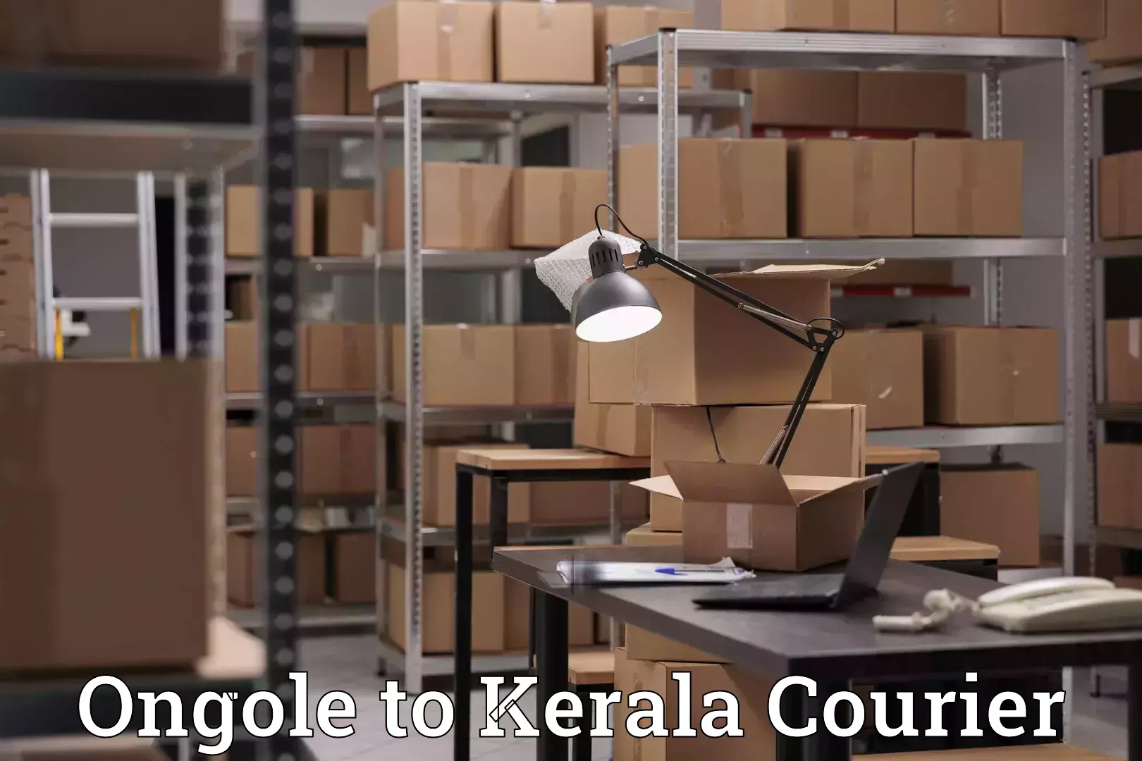 Baggage courier rates Ongole to Kerala