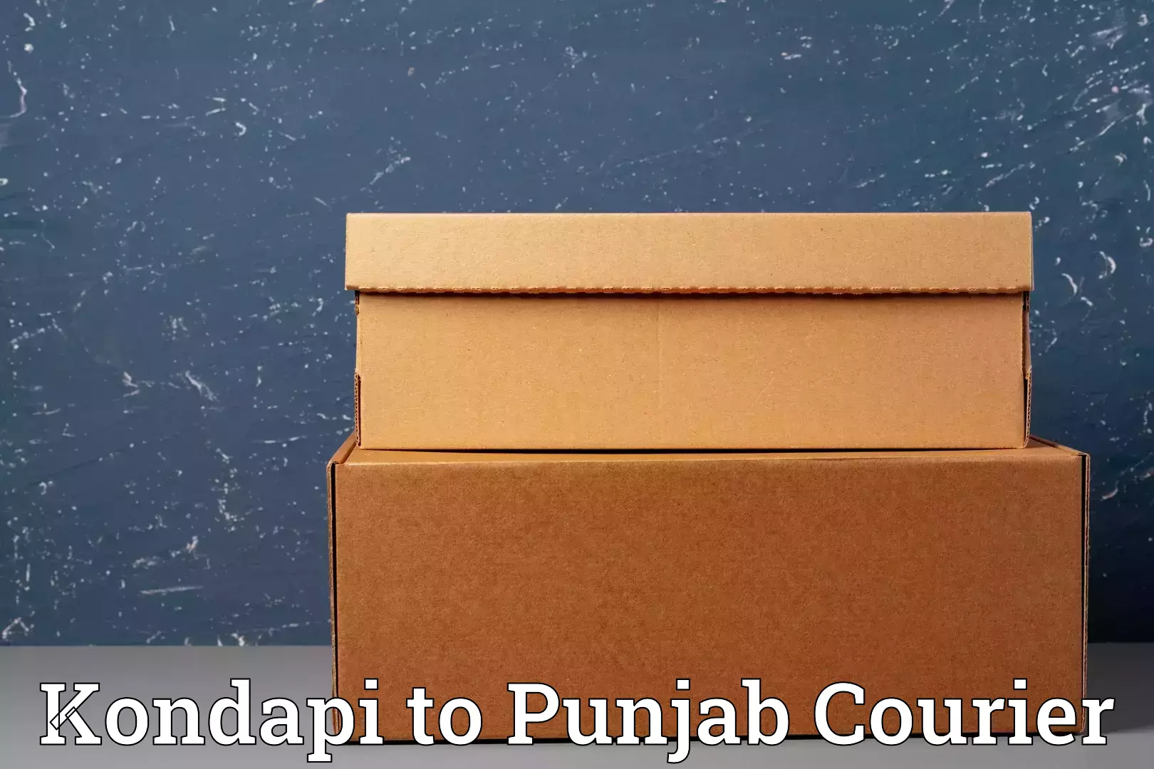 Luggage transport rates Kondapi to Punjab