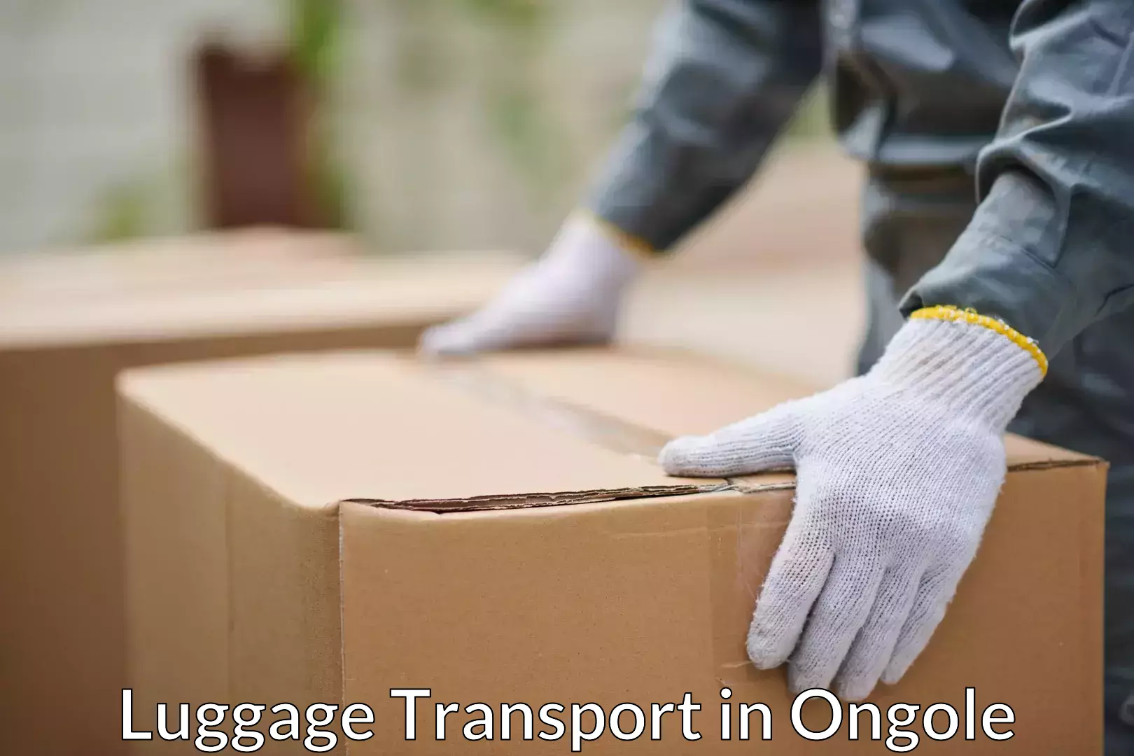 Train station baggage courier in Ongole