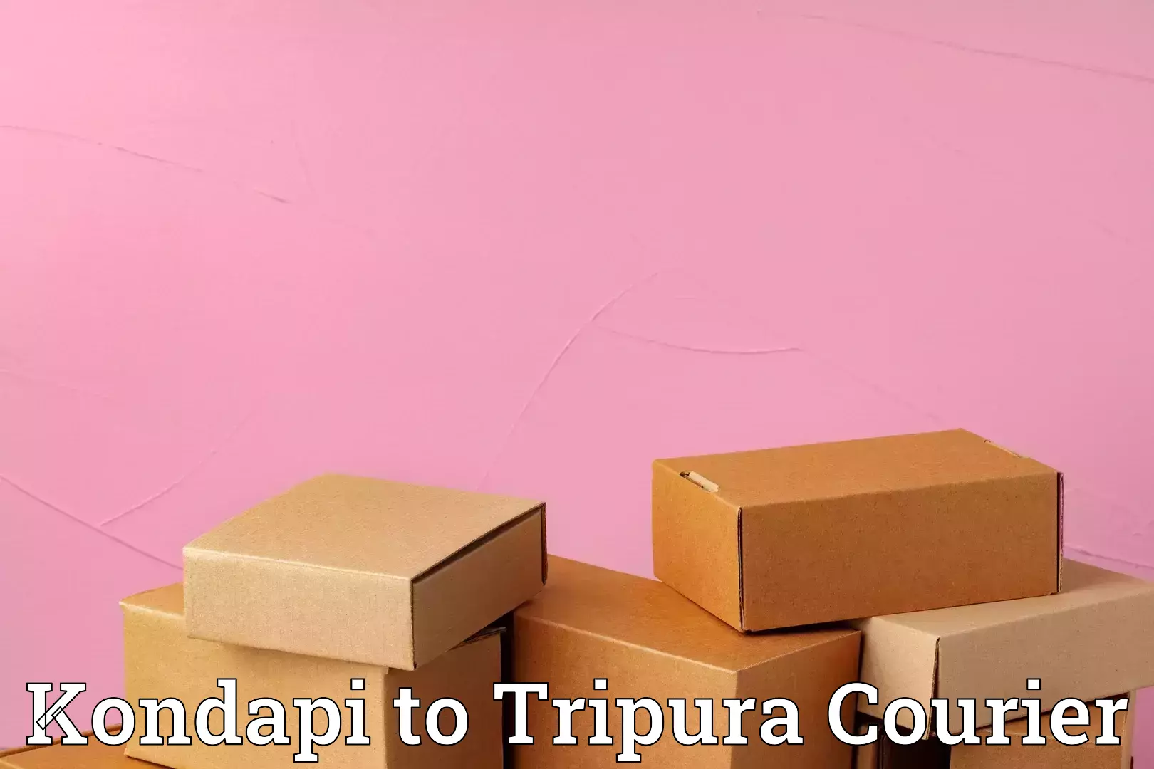 Light baggage courier Kondapi to West Tripura