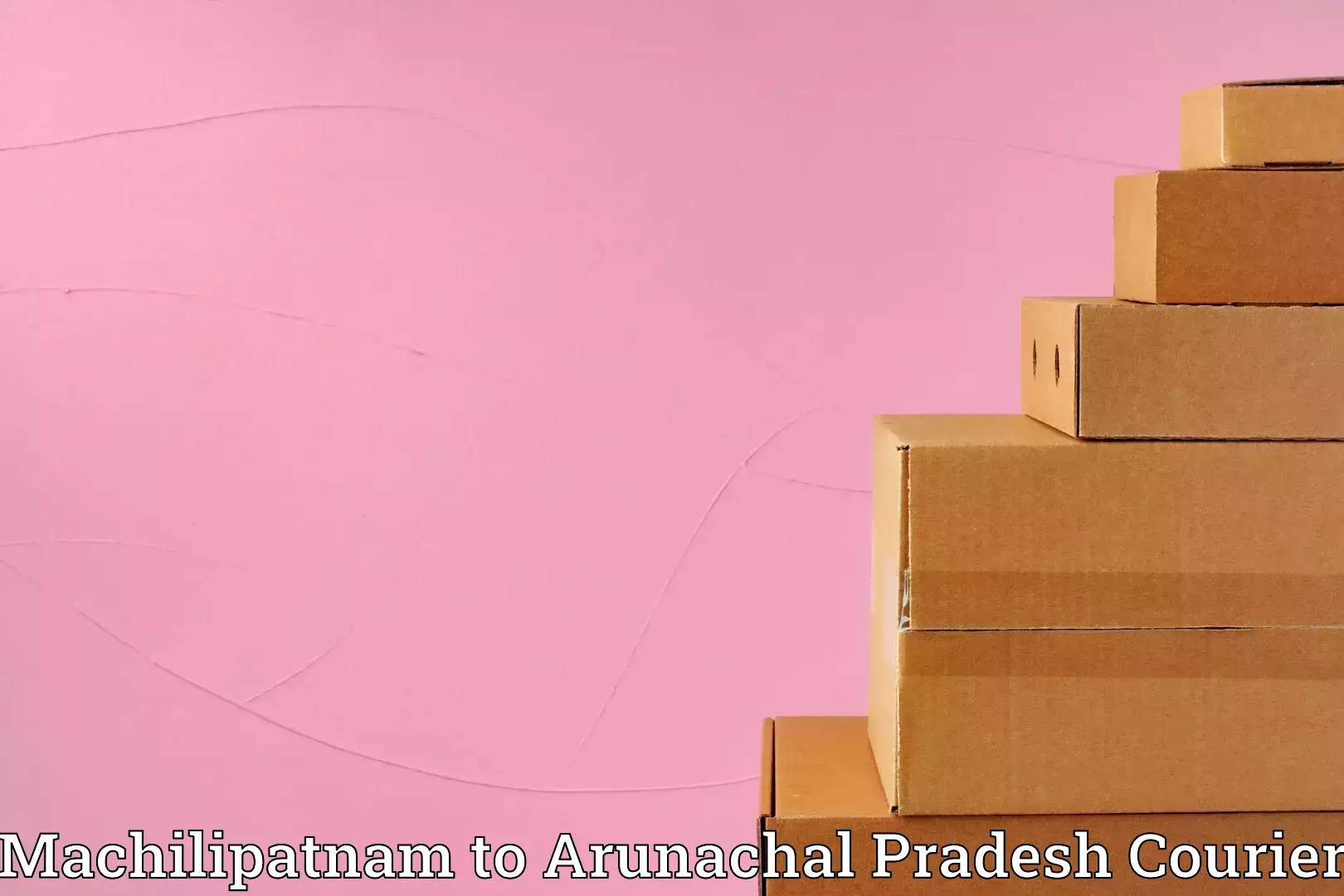 Custom luggage shipping Machilipatnam to Bomdila