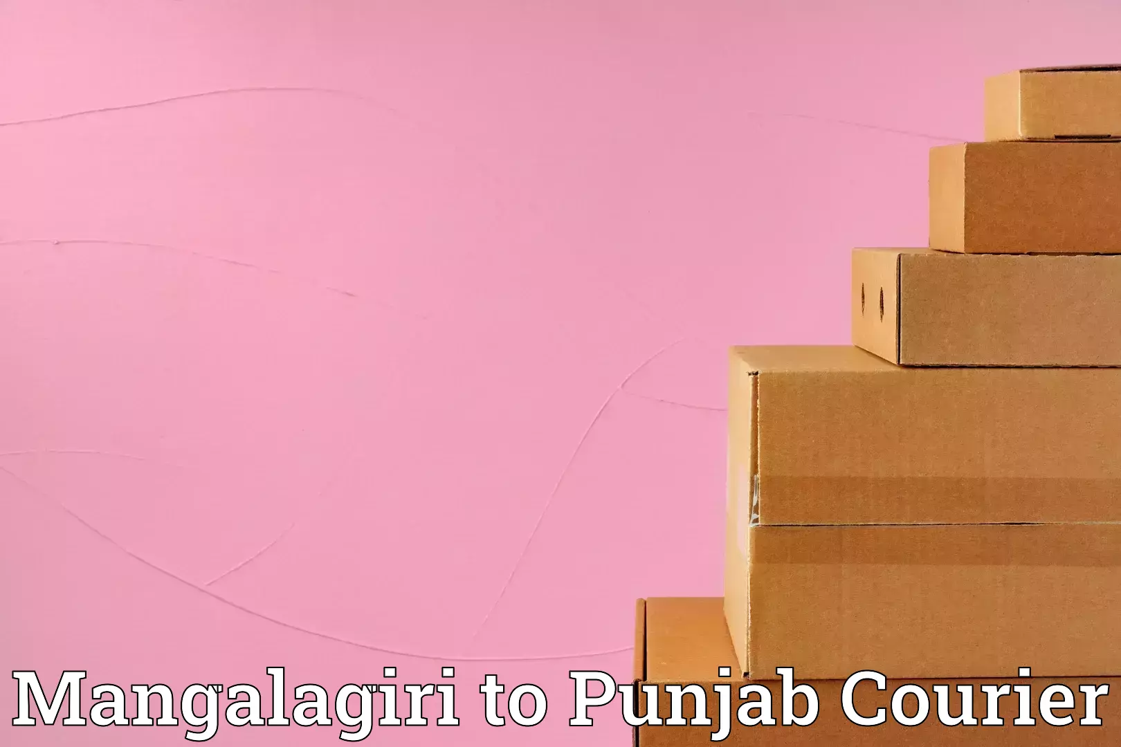 Luggage shipping strategy Mangalagiri to Zirakpur