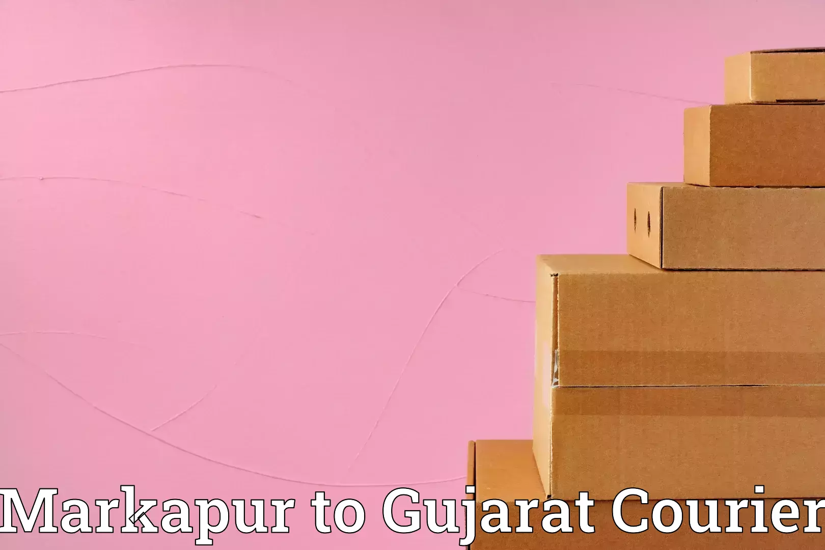 Baggage courier guide in Markapur to Kalol Gujarat