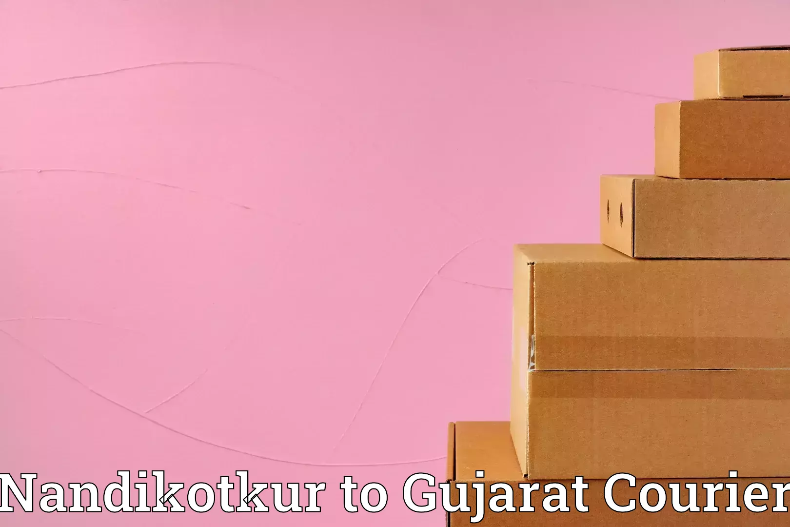 Affordable luggage courier Nandikotkur to Gujarat