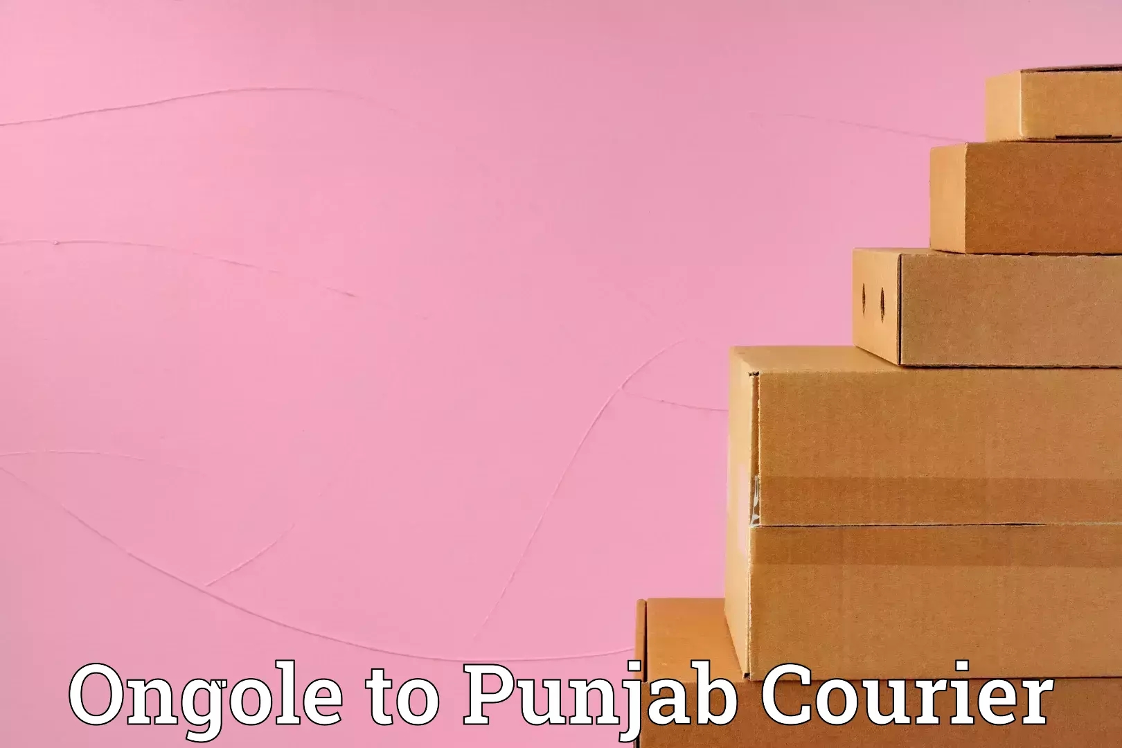 Trackable baggage shipping Ongole to Zirakpur