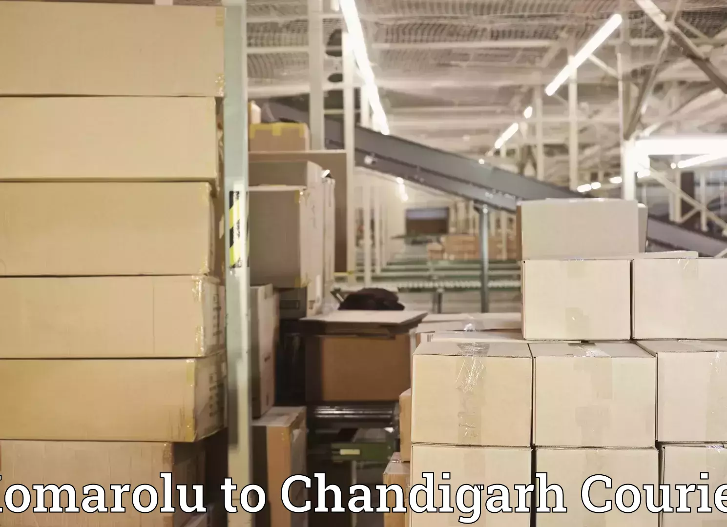 Luggage delivery optimization Komarolu to Panjab University Chandigarh