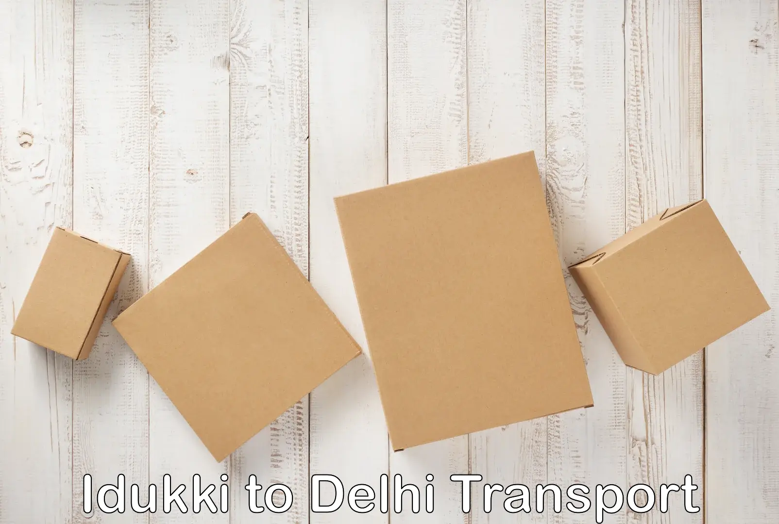 Two wheeler parcel service in Idukki to Delhi