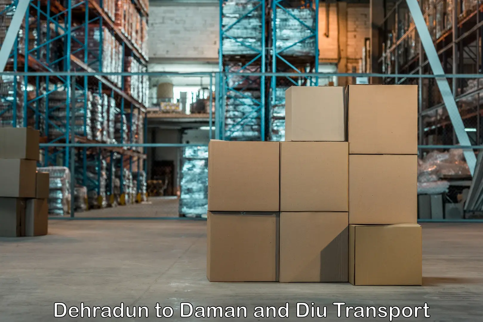 Vehicle parcel service Dehradun to Daman and Diu