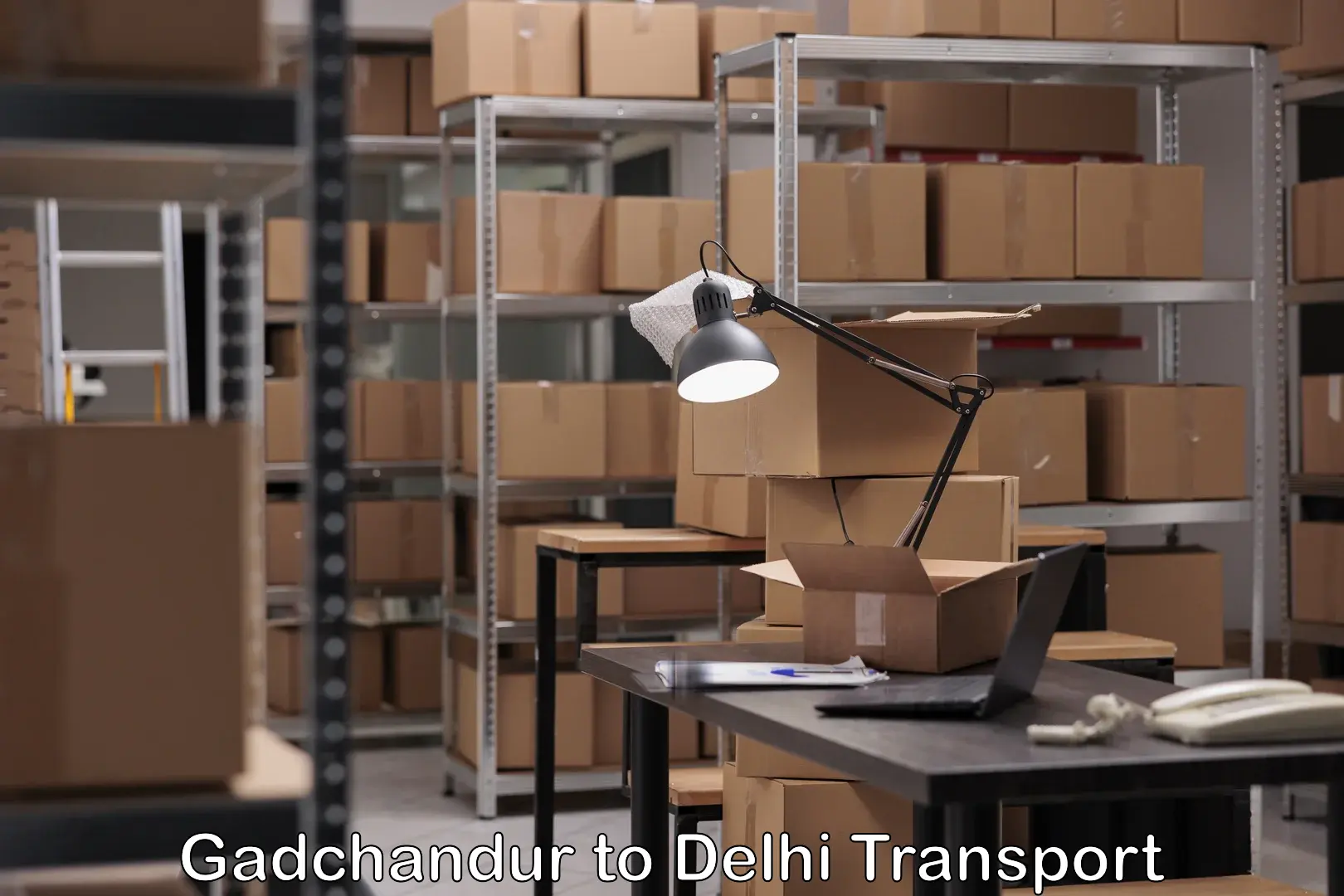 Two wheeler parcel service in Gadchandur to Delhi