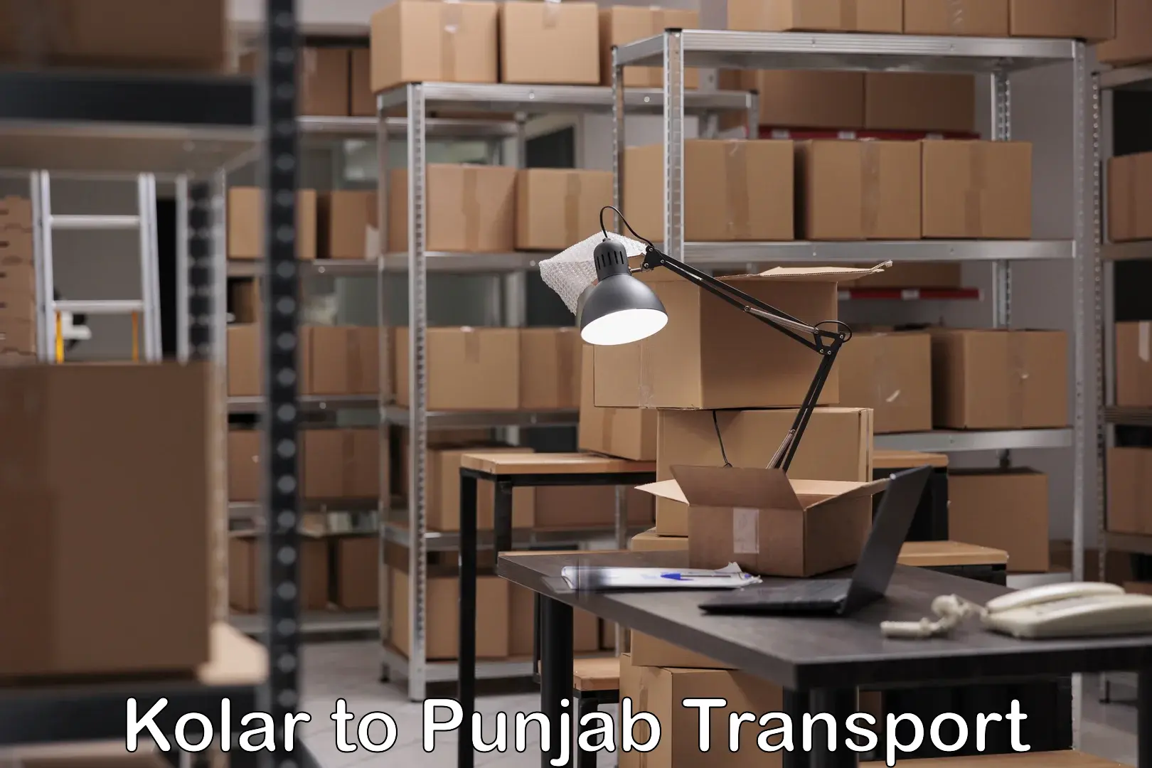 Transport bike from one state to another Kolar to Punjab