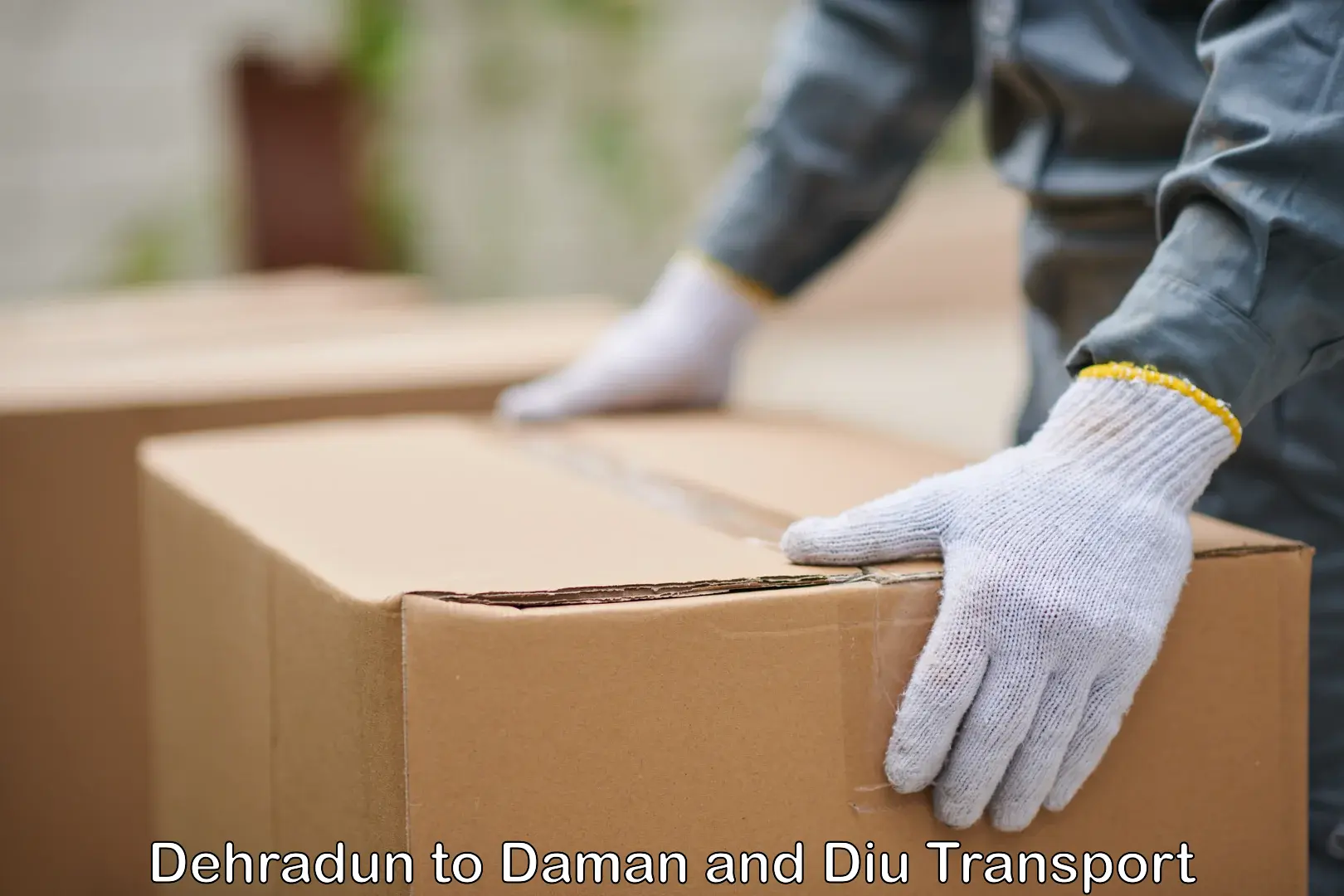 Online transport service Dehradun to Daman and Diu