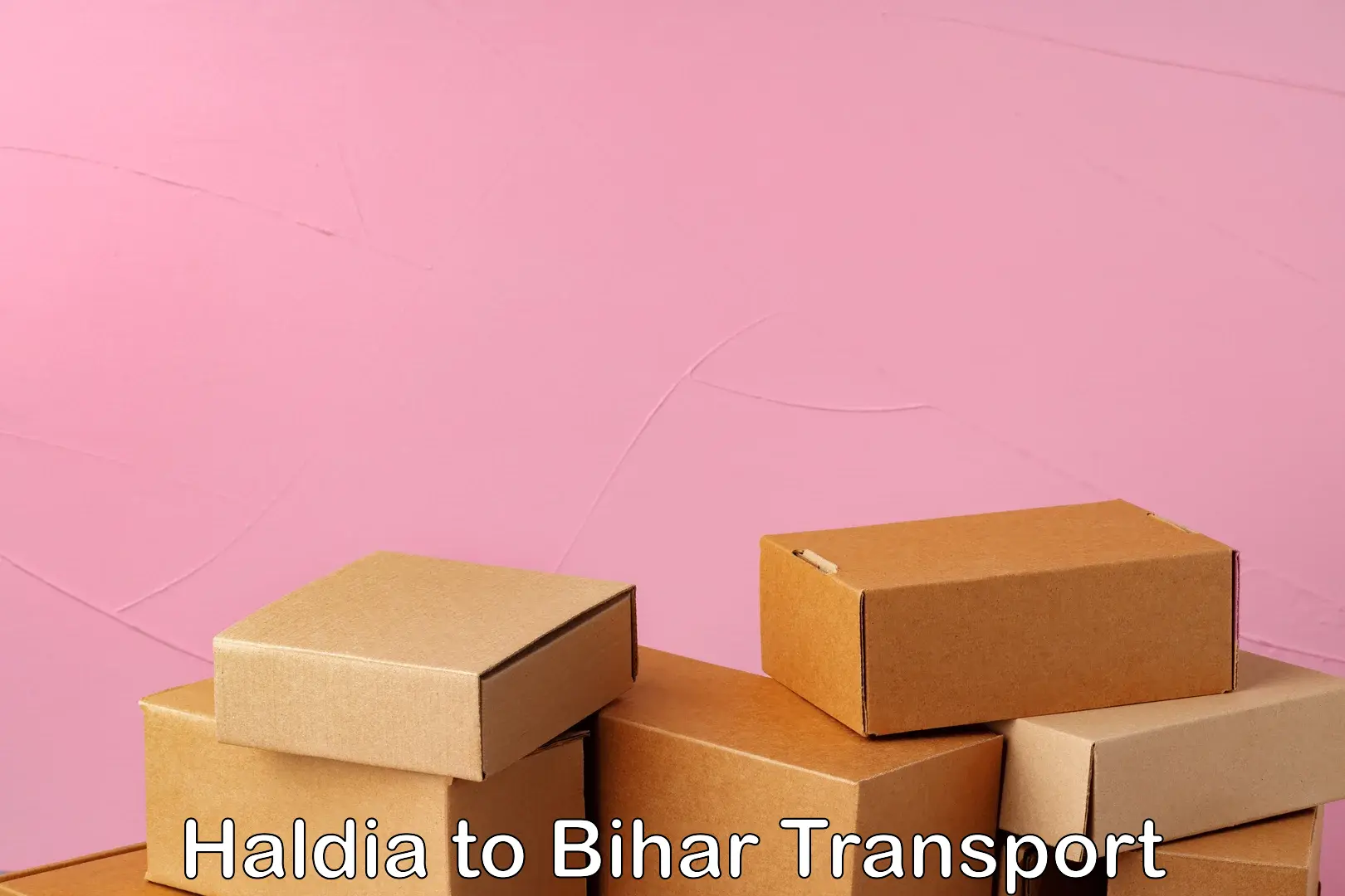 Two wheeler parcel service Haldia to Bihar