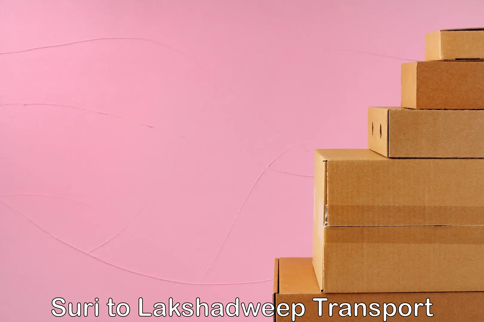 Container transport service Suri to Lakshadweep