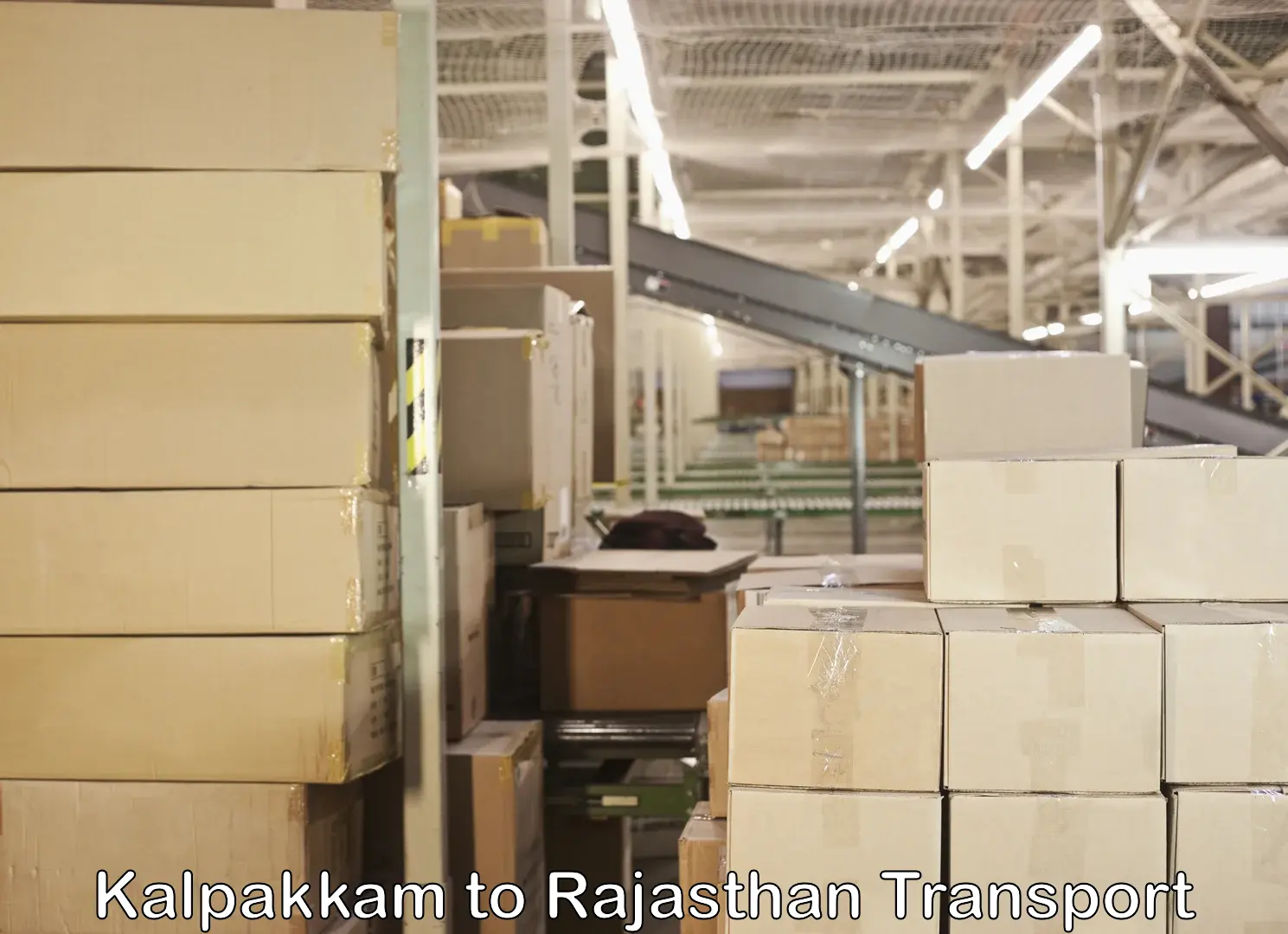 Two wheeler parcel service Kalpakkam to Rajasthan